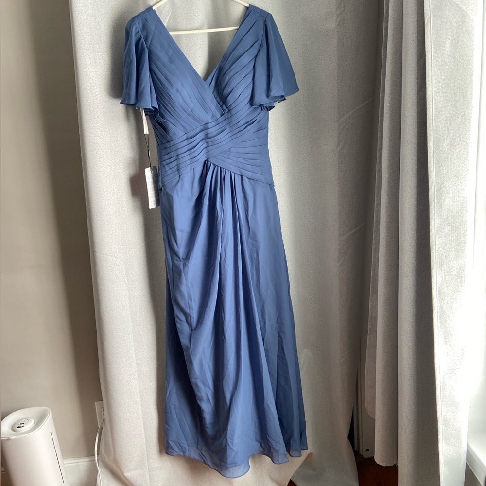NWT JJs House V Neck Floor Length Chiffon Mother of the Bride Dress